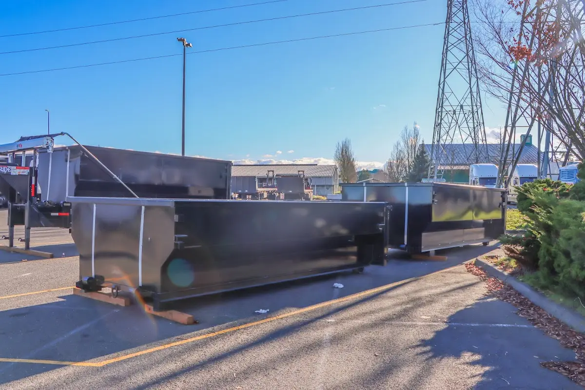 Roll-off dumpster ready for waste disposal at job site for Residential Dumpster Rental in Rose
